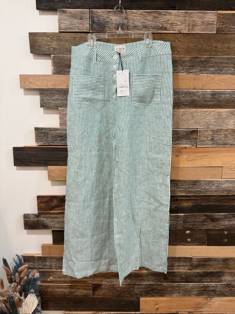OffOn NWT linen pants straight leg size Large